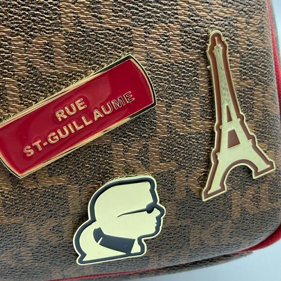 NWT Karl Lagerfeld Paris Maybelle Backpack/Handbag Brown Combo main image 7
